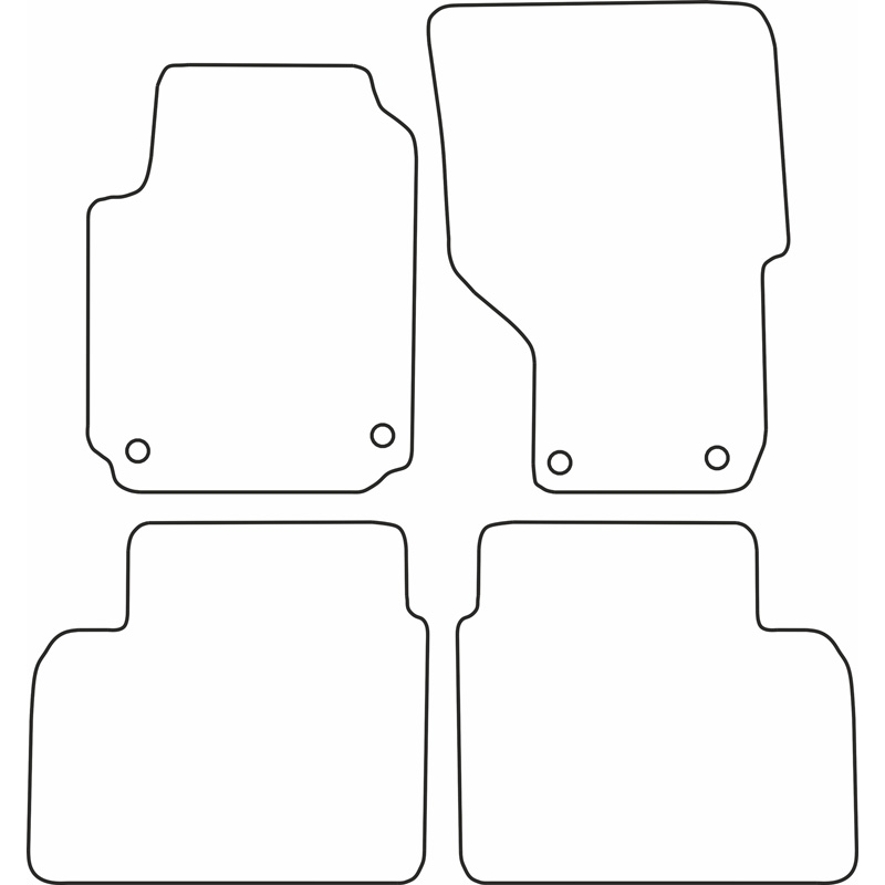 Set de tapis de sol sur mesure pour Volkswagen Amarok 2011-2022