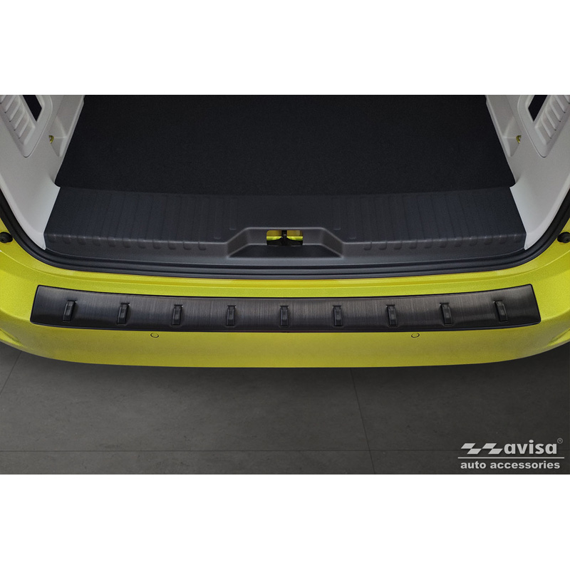 Protection de seuil arrière inox noir sur mesure pour Volkswagen ID.Buzz + Cargo 2022- 'STRONG EDITION'