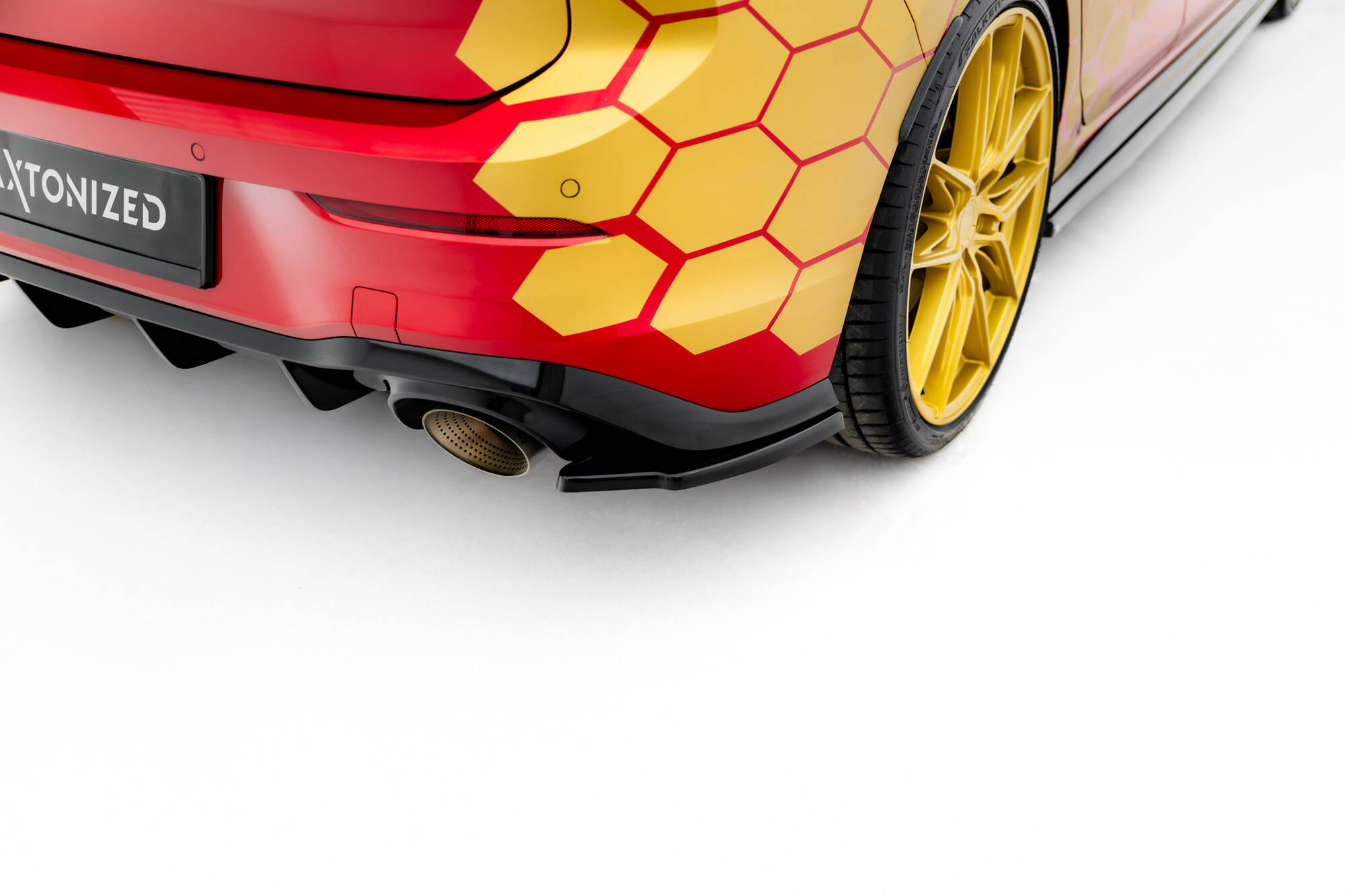 Achterzij Spoilers V.2 Volkswagen Golf 8 GTI Clubsport Maxton Glanzend Zwart