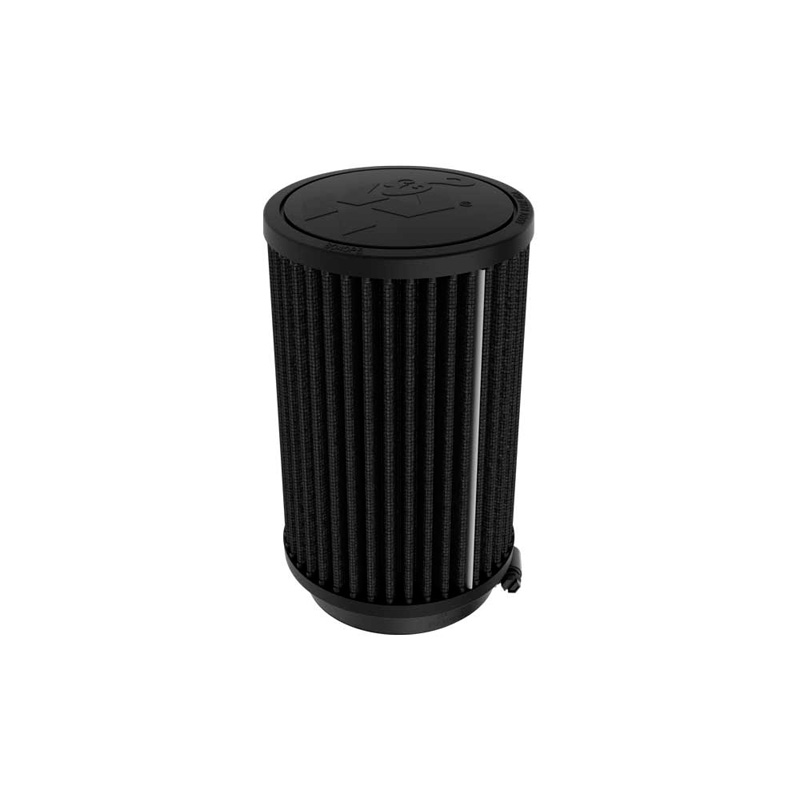 K&N Filtre à Air Noir Dryflow Universel 73mm raccordement, 102mm diamètre, 152mm hauteur (RU-3117HBK)