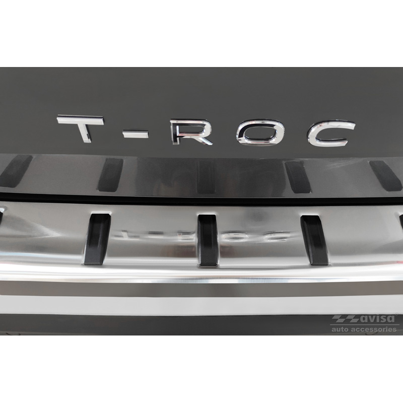 Protection de seuil arrière inox sur mesure pour Volkswagen T-Roc & T-Roc Cabrio 2017-2022 & Facelift 2022- 'STRONG EDITION'