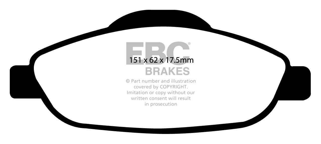 EBC Brakes PEUGEOT 3008 1.6 TD 2009-.. Remblokken voorzijde gree