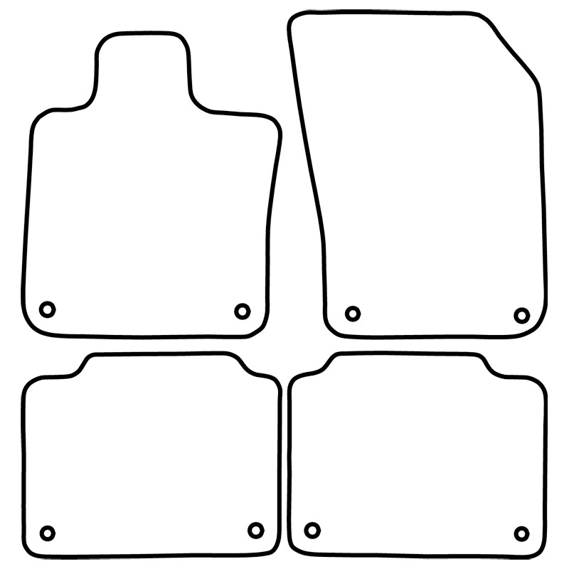 Set de tapis de sol en velours sur mesure pour Volvo S90/V90 2016-