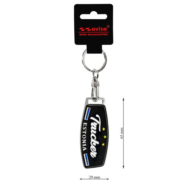 Porte-clés en acier inoxydable - Trucker/Estonia