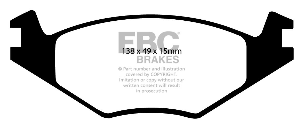EBC Brakes VW Vento 1.9 TD 92-93 Remblokken voorzijde greenstuff