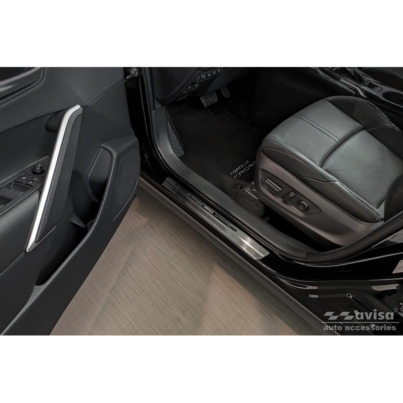 Seuils de portes inoxydable sur mesure pour Toyota Corolla Cross 2020- 'Cross' 4-pièces