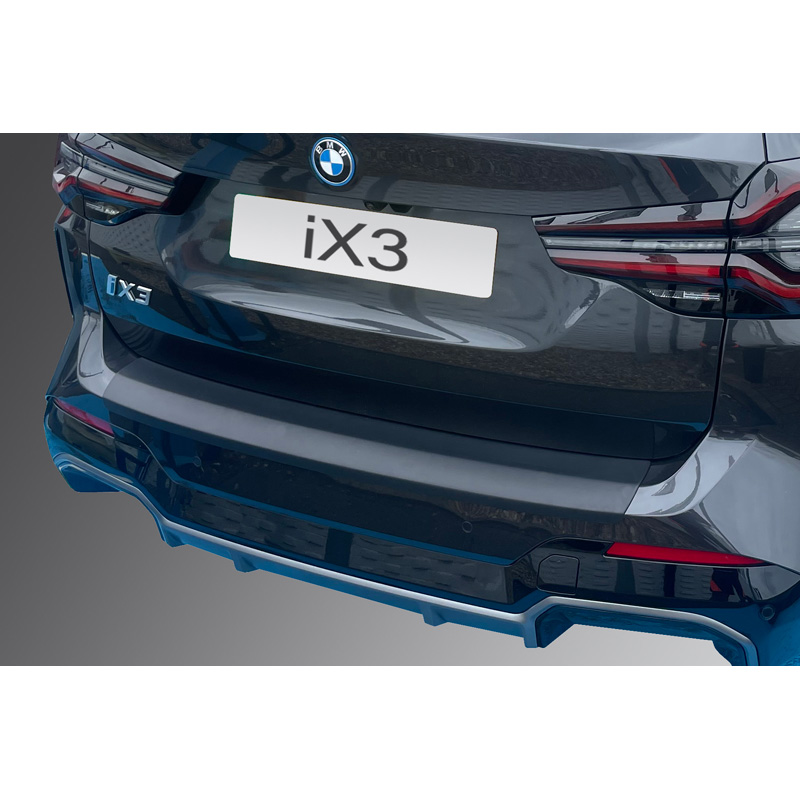 Protection de seuil arrière (ABS) sur mesure pour BMW iX3 (G08) 'M-Sport & 'M' 2022- Noir