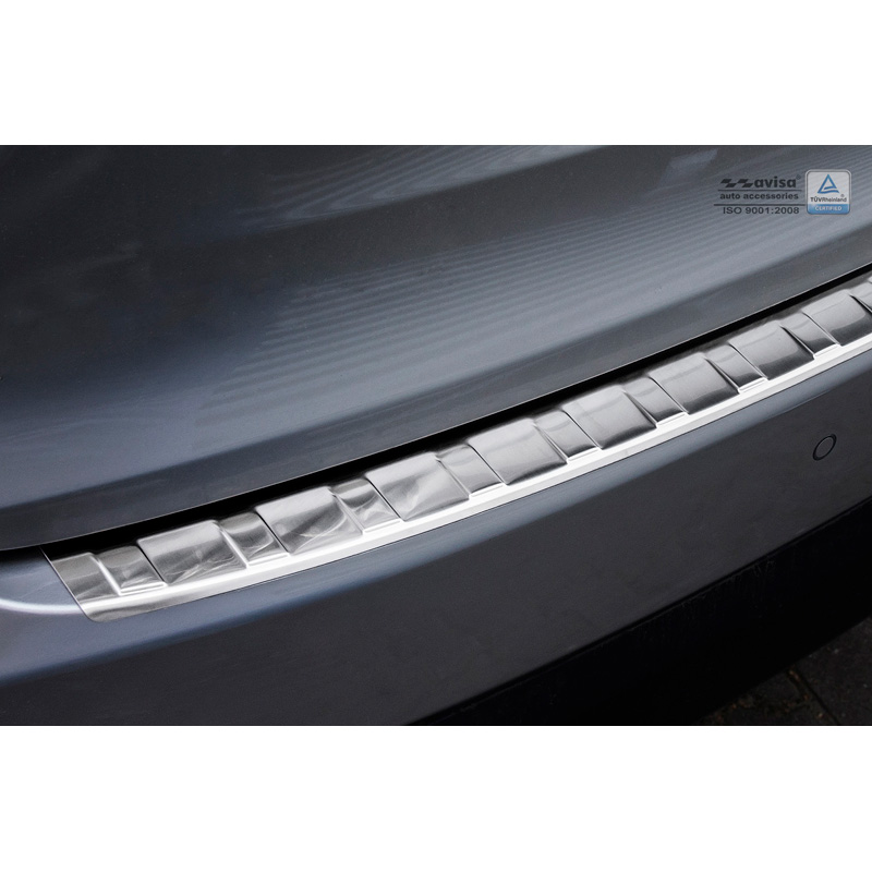 Protection de seuil arrière inox sur mesure pour Lexus NX 2014-2017 & Facelift 2017-2021 'Ribs'