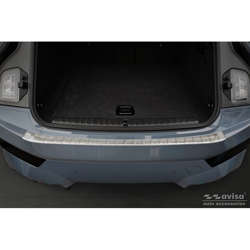 Protection de seuil arrière inox sur mesure pour BMW iX (I20) 2021- 'Ribs'