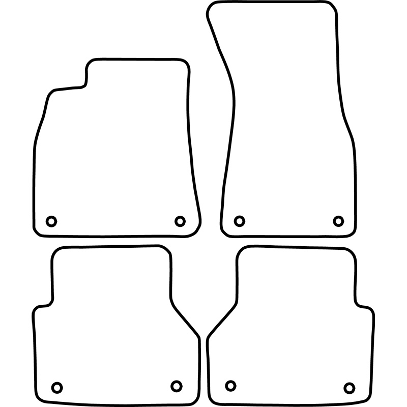 Set de tapis de sol sur mesure pour Audi A6 (C8) Sedan/Avant 2018- & A7 (4KA) 2018-