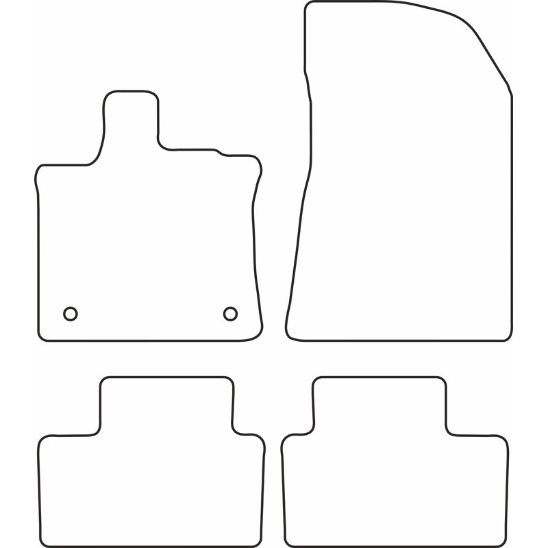 Set de tapis de sol sur mesure pour Renault Captur II 2020-