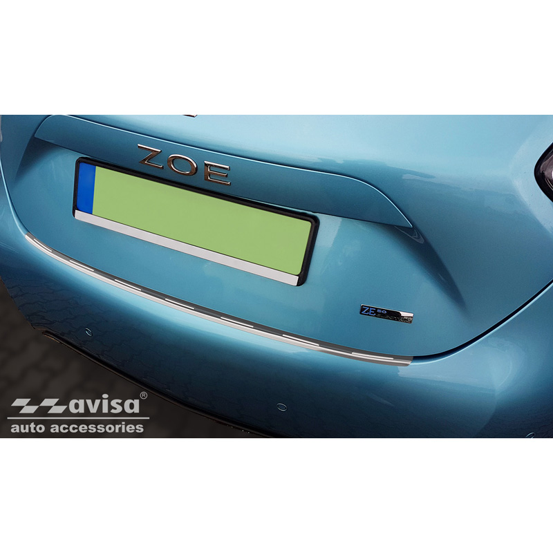 Protection de seuil arrière inox sur mesure pour Renault Zoe II 2019- 'Ribs'