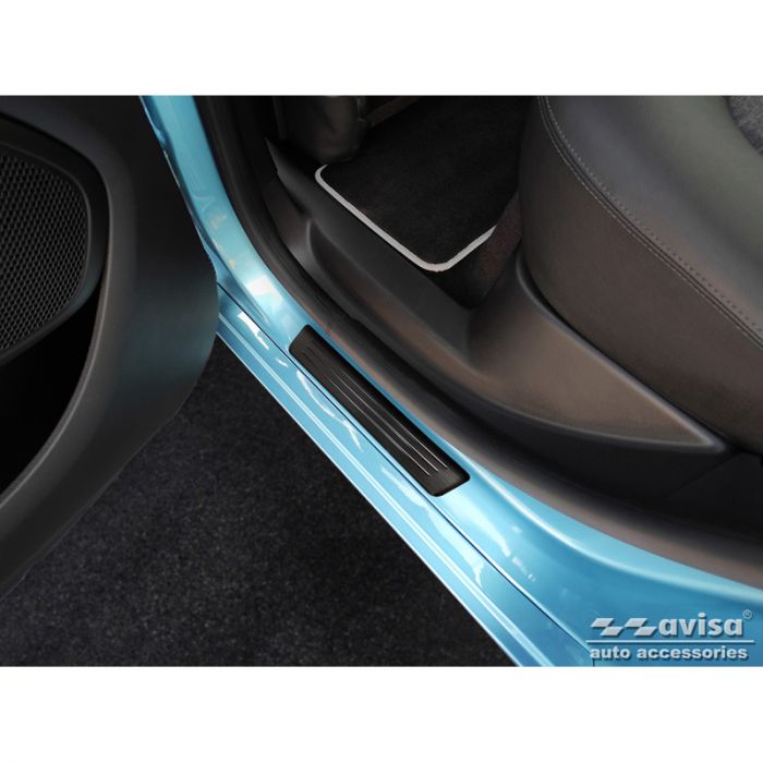 Seuils de portes inox noir sur mesure pour Renault Zoe FL 2019- 'Special Edition' - 4-pièces