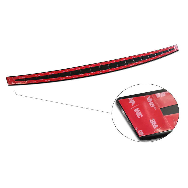 Protection de seuil arrière inox noir sur mesure pour Mercedes CLA II (X118) Shooting Brake 2019- 'Ribs'