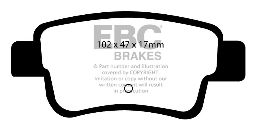 EBC Brakes OPEL Corsa D 1.6 Turbo -190 2007-.. Remblokken achter