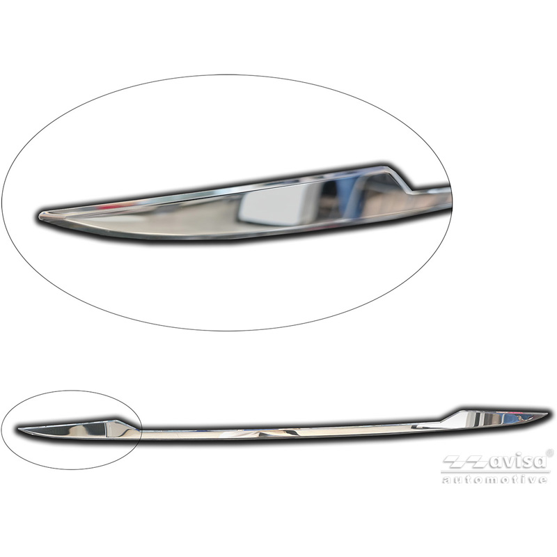 Avisa Revêtement d'habillage du hayon du coffre inox Chrome sur mesure pour Ford Focus IV HB 2018-2021 & Facelift 2021-