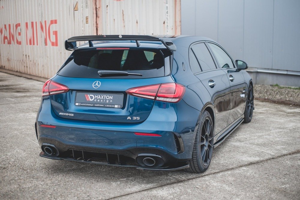 Achterspoiler Lip Mercedes A Klasse W177 A35 AMG Glans Zwart Maxton
