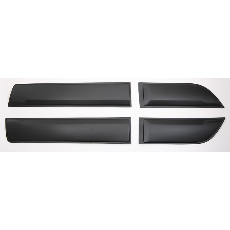 Jeu de baguettes de porte sur mesure pour Dacia Duster II 2018-2024 (sans marquage Duster) - Noir mat
