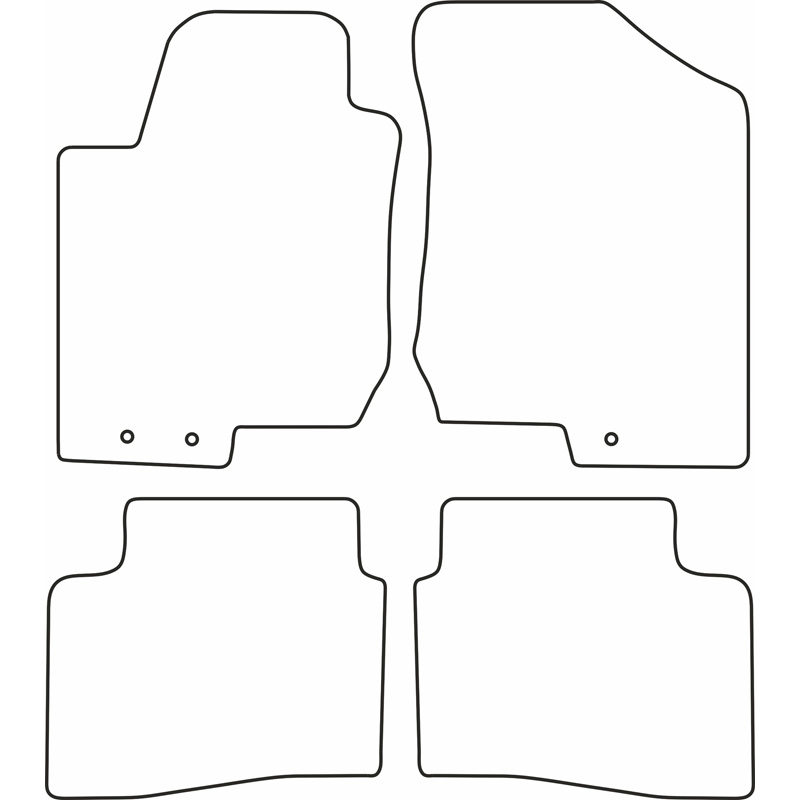 Set de tapis de sol sur mesure pour Kia Cee'd 2010-2012