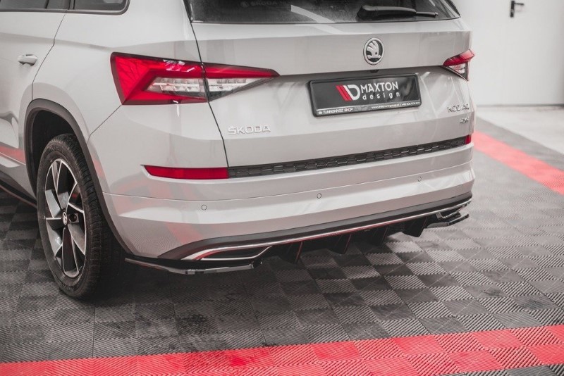 Achterzijde skirts Skoda Kodiaq 1 sportline Maxton Design glans zwart