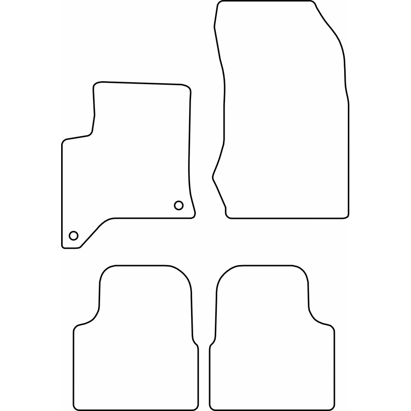 Set de tapis de sol sur mesure pour Peugeot 2008 II Hybrid 2024-