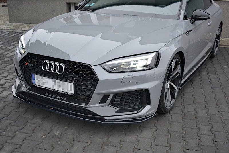 Voorspoiler Audi RS5 F5 Coupe / Sportback V.1 Glanzend Zwart