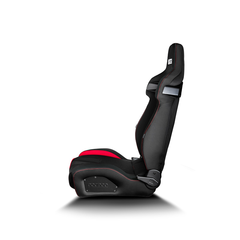 Sparco Siège Baquet R333 - Noir/Rouge - Réglable