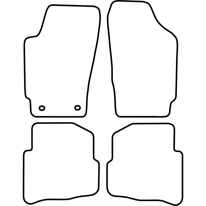 Set de tapis de sol sur mesure pour Volkswagen Fox 2005-2007
