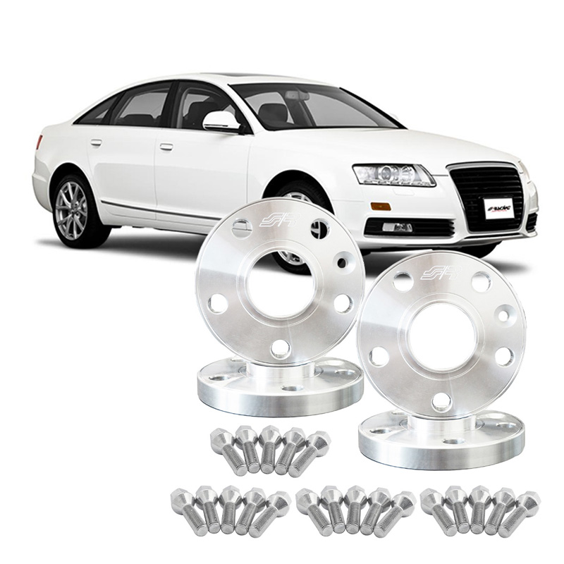 Simoni Racing Kit d'Élargisseurs de Roue en aluminium - 2x13mm(AV) - 2x20mm(AR) (Moyeu 57,1mm) avec boulons de roue - sur mesure pour Audi, VW, Seat, Cupra divers