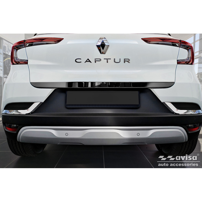Moulure de hayon en Inox Noir Chrome sur mesure pour Renault Captur II 2019- & Mitsubishi ASX II 2023-