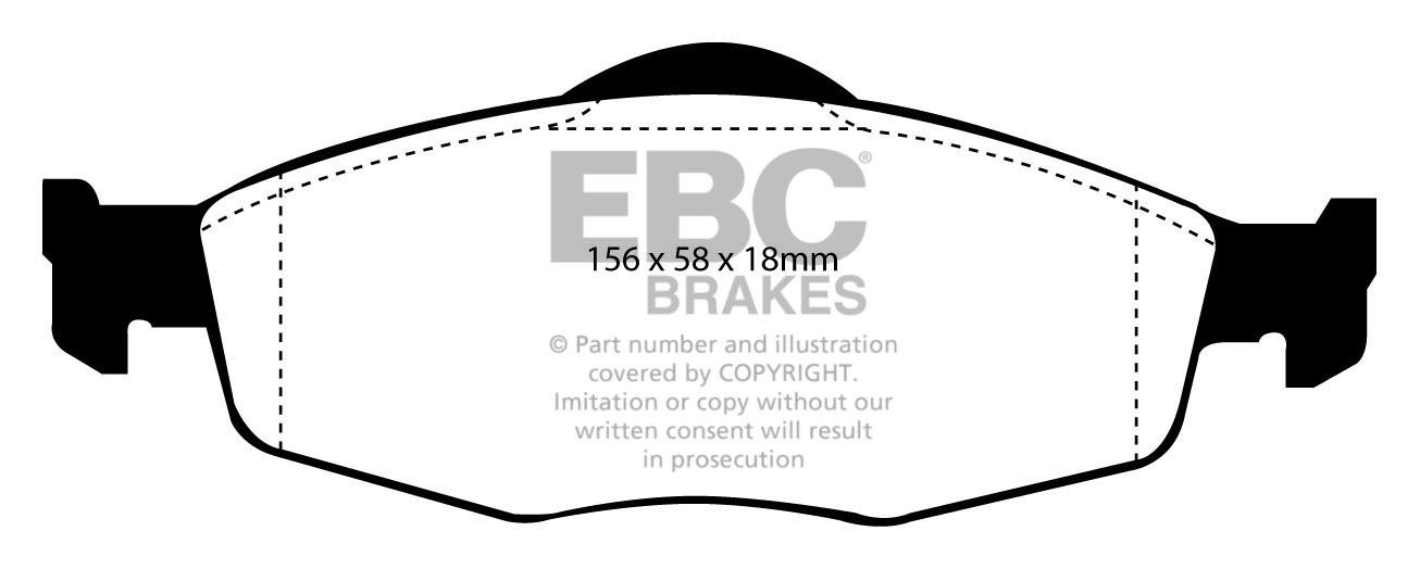 EBC Brakes FORD Cougar 2.0 98-2002 Remblokken voorzijde