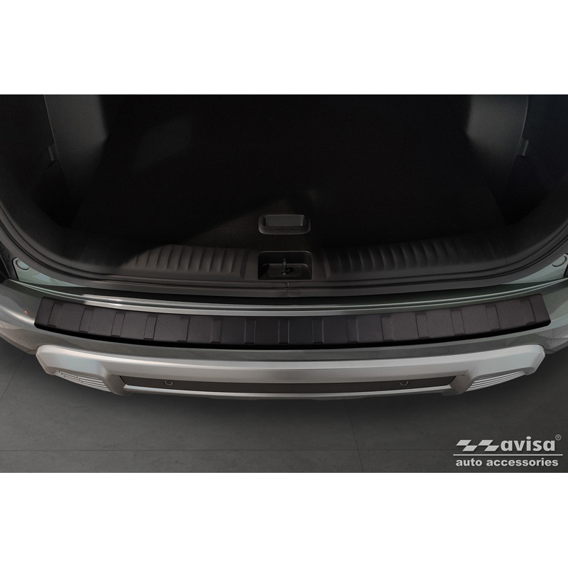 Protection de seuil arrière inox noir mat sur mesure pour SsangYong Torres (J100) 2022- 'Ribs'