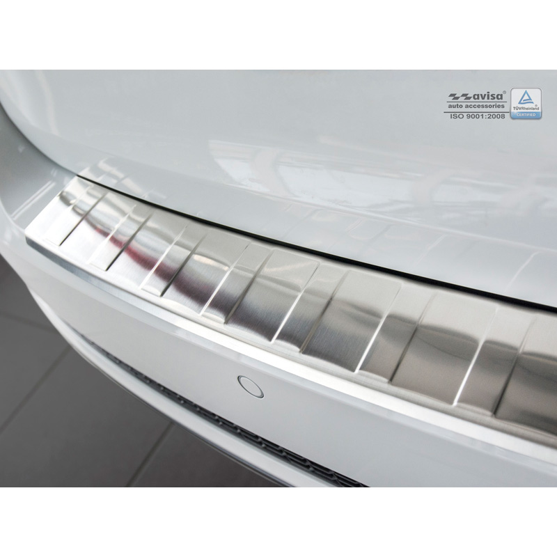 Protection de seuil arrière inox sur mesure pour Audi A4 B9 Avant 2015-2019 & Facelift 2019- 'Ribs' (incl. S4 Avant)