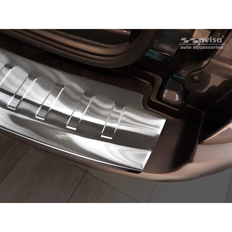 Protection de seuil arrière inox sur mesure pour Ford Ecosport II Facelift 2017- incl. ST-Line 'Ribs'