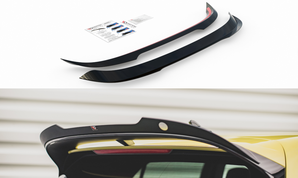 Spoiler V.1 Volkswagen Golf 8 R / GTI Clubsport Maxton Glans Zwart