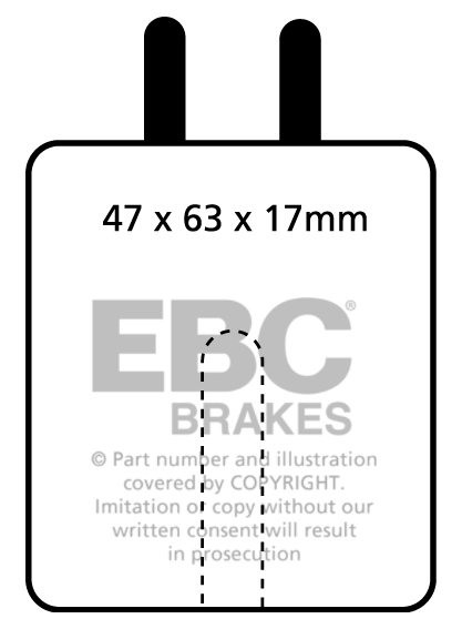 EBC Brakes LANCIA Flaminia 2.5 58-63 Remblokken achterzijde gree