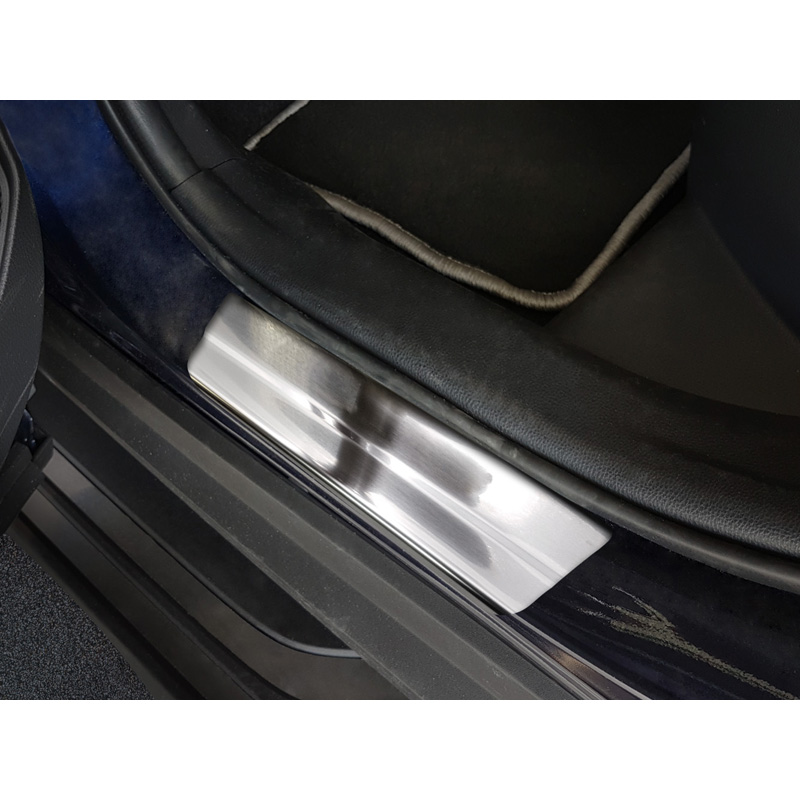 Seuils de portes inoxydable sur mesure pour Toyota RAV4 (5th Gen.) 2018- & Suzuki Across 2020- - 'Hybrid' - 4-pièces