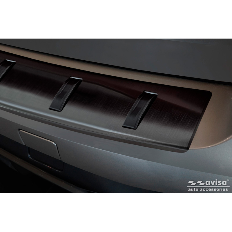 Protection de seuil arrière inox noir sur mesure pour BMW X5 (G05) M-Sport 2018- 'STRONG EDITION'