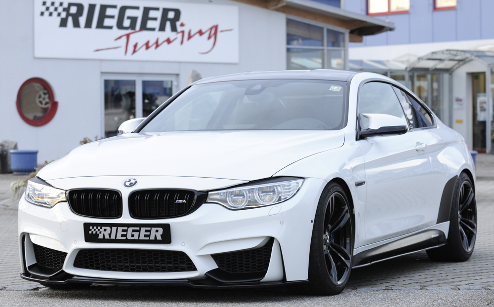 Splitter Glossy Black Rieger BMW M3/M4 F80/F82/F83 14-