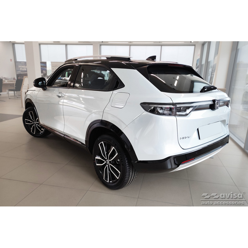 Seuils de portes inoxydable noir sur mesure pour Honda HR-V 2021- 'Hybrid'  - 4-pièces
