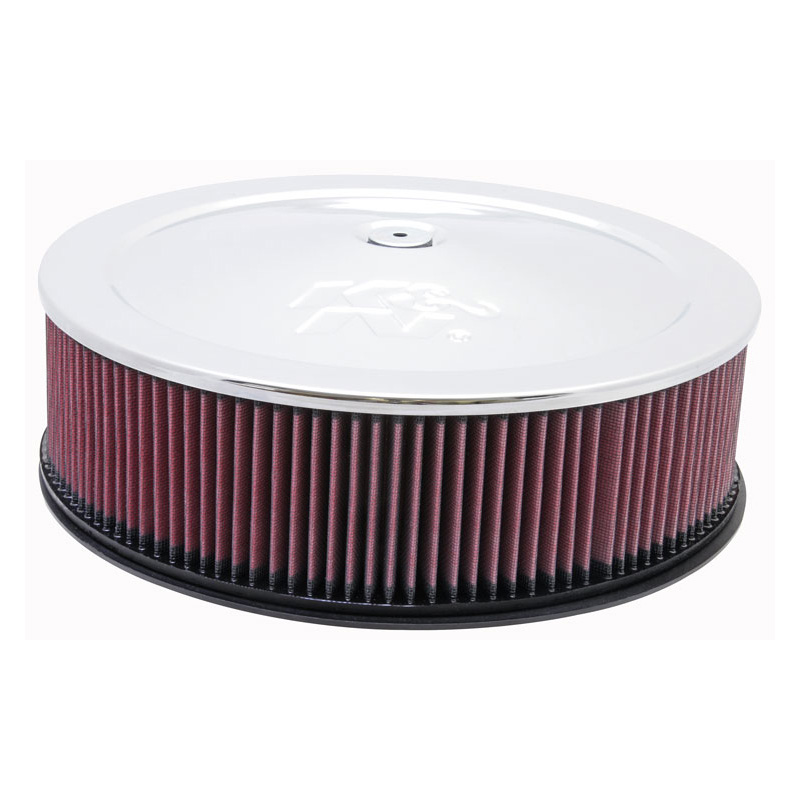 K&N Filtre à Air rond - 186mm raccord, 356mm diamètre, 140mm hauteur (60-1235)