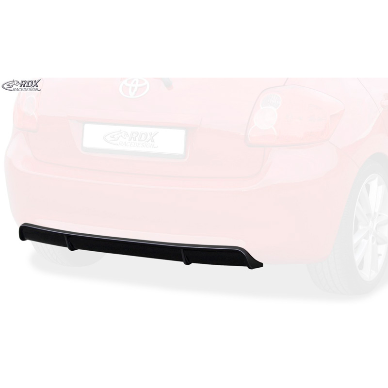 Jupe arrière 'Diffuseur' sur mesure pour Toyota Auris E150 2007-2010 (ABS noir luisant)