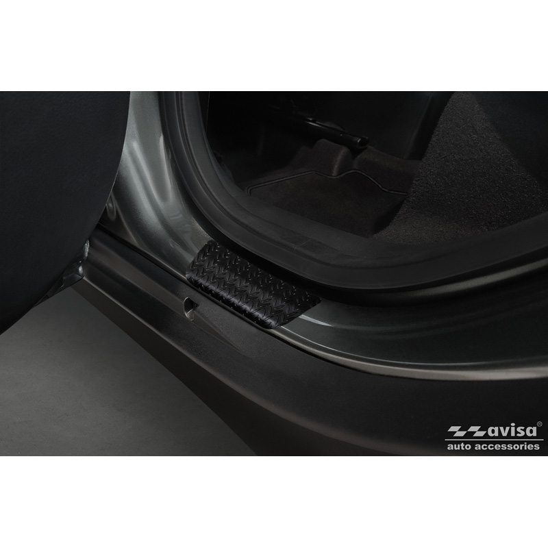 Seuils de portes aluminium 'Riffled Plate' sur mesure pour Toyota Aygo X 2022- - 4-pièces - Noir