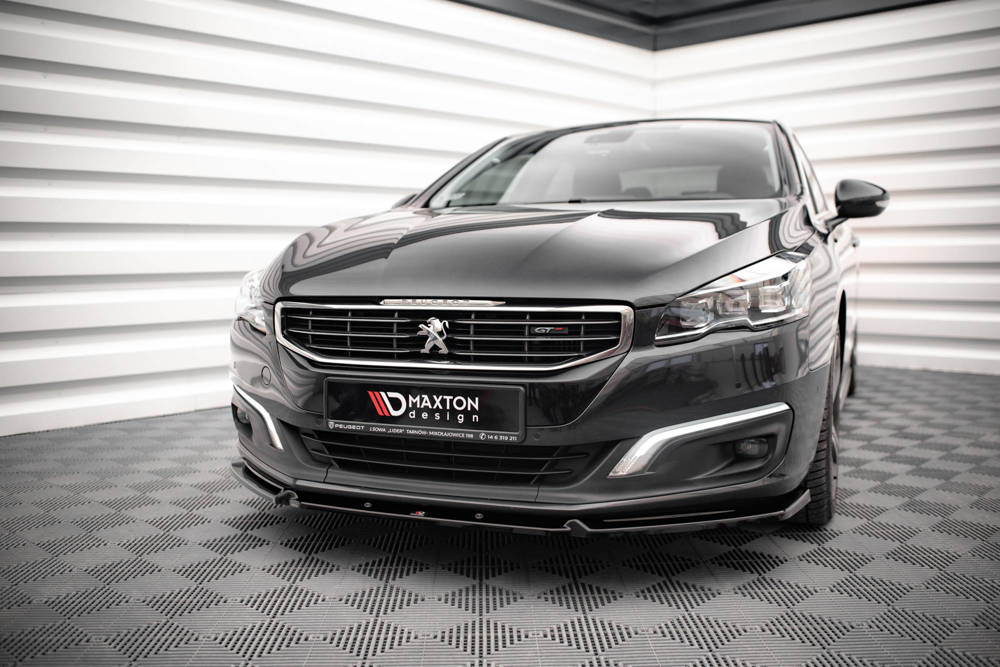 Voorspoiler V.1 Peugeot 508 GT MK1 FL Maxton Glans Zwart