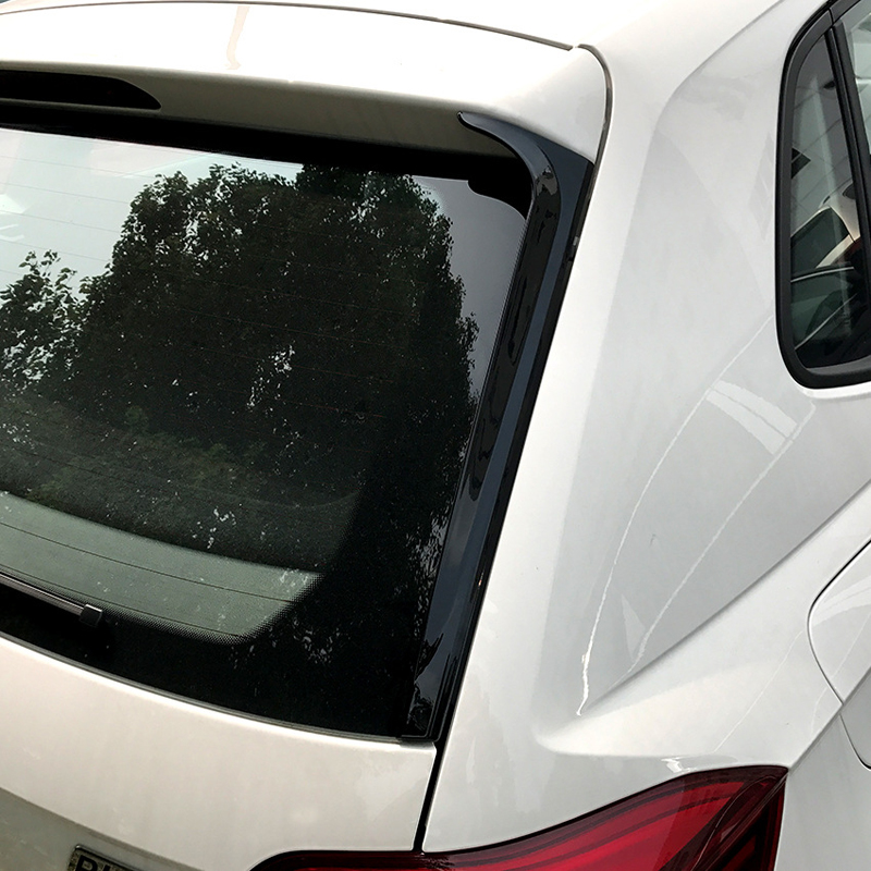Jeu de déflecteurs d'air lunette arrière sur mesure pour Volkswagen Polo (AW1) 2017- (ABS Noir Luisant)