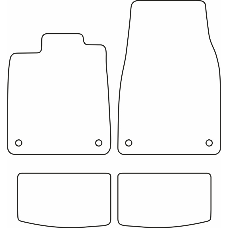 Set de tapis de sol en velours sur mesure pour Audi E-Tron GT 2021- & Porsche Taycan 2019-