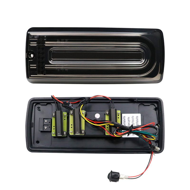 Set de Feux Arrière LED sur mesure pour Mercedes Classe-G W463 G500/G550/G55/G63 AMG 1999-2018 - Fumée - incl. Feux Dynamiques
