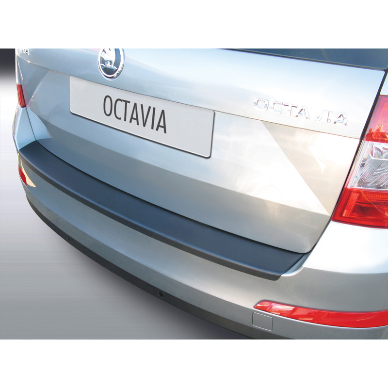 Protection de seuil arrière (ABS) sur mesure pour Skoda Octavia III Kombi 2013-2017 (excl. VRS) Noir