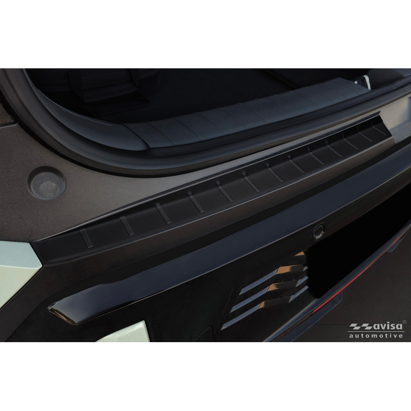 Avisa Protection de Seuil de Coffre Acier Inox sur mesure pour KIA EV3 GT 2024- - Noir Mat - 2 pièces