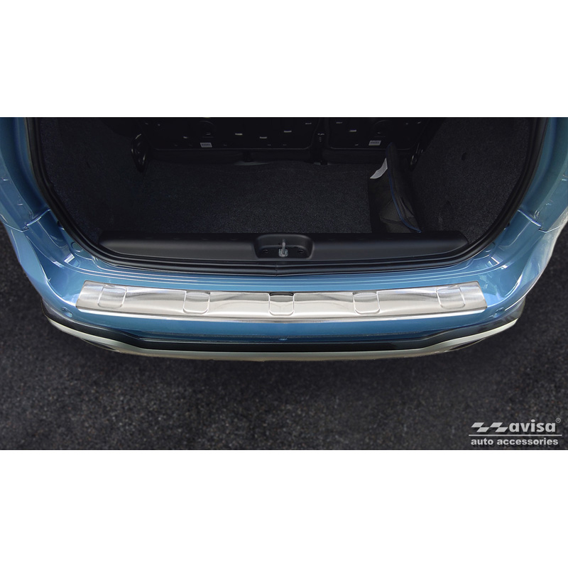 Protection de seuil arrière inox sur mesure pour Fiat Panda III Cross 2020- incl. Hybrid 'Ribs'